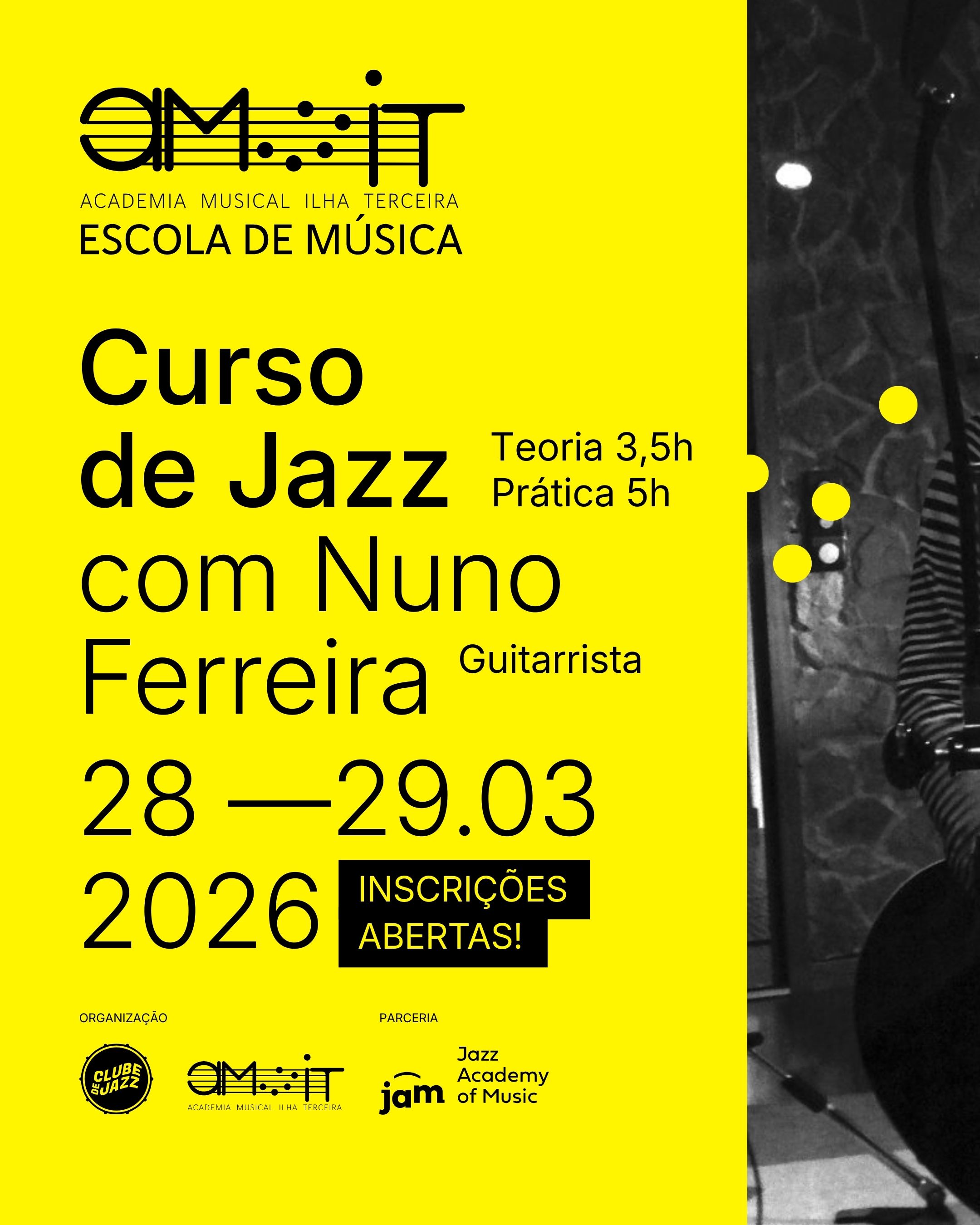 Sessão do Curso de Jazz com Nuno Ferreira na AMIT